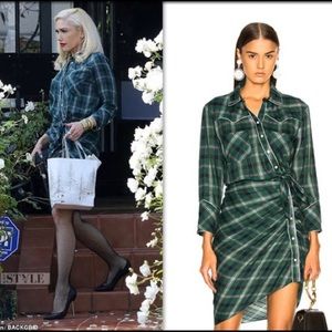 Veronica Beard Sierra Plaid Green Dress Size 0